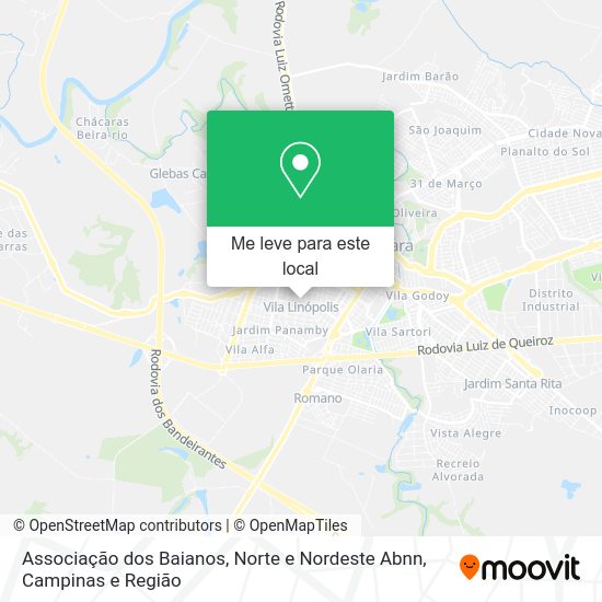 Associação dos Baianos, Norte e Nordeste Abnn mapa