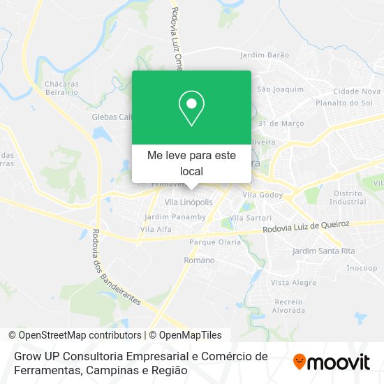 Grow UP Consultoria Empresarial e Comércio de Ferramentas mapa
