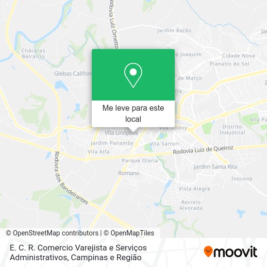 E. C. R. Comercio Varejista e Serviços Administrativos mapa