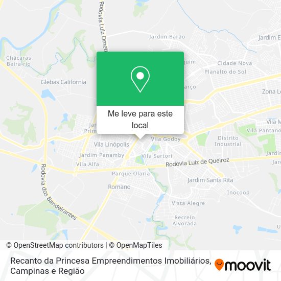 Recanto da Princesa Empreendimentos Imobiliários mapa
