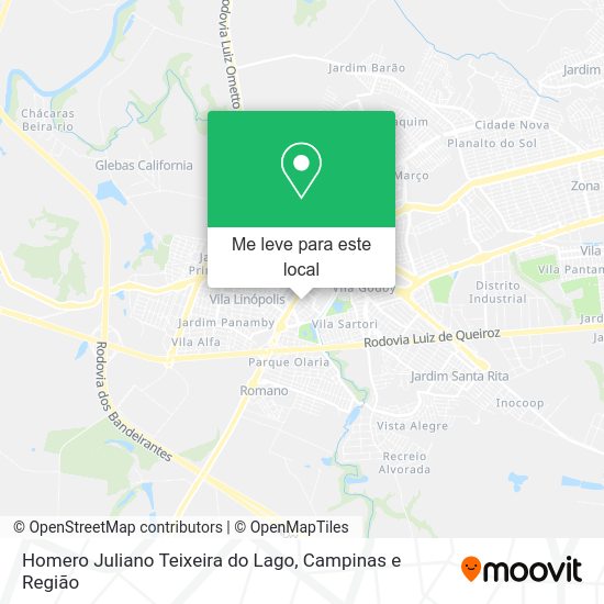 Homero Juliano Teixeira do Lago mapa