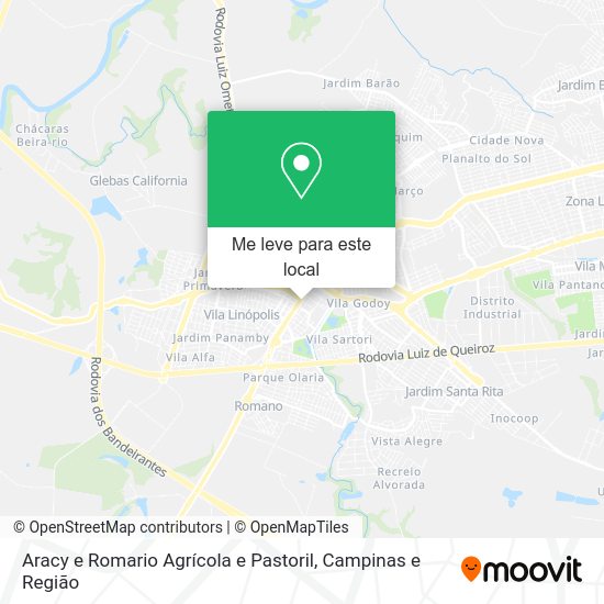 Aracy e Romario Agrícola e Pastoril mapa