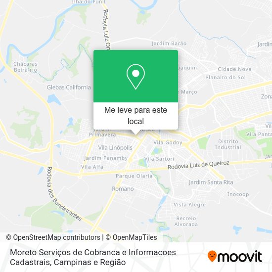 Moreto Serviços de Cobranca e Informacoes Cadastrais mapa