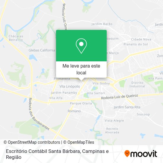 Escritório Contábil Santa Bárbara mapa