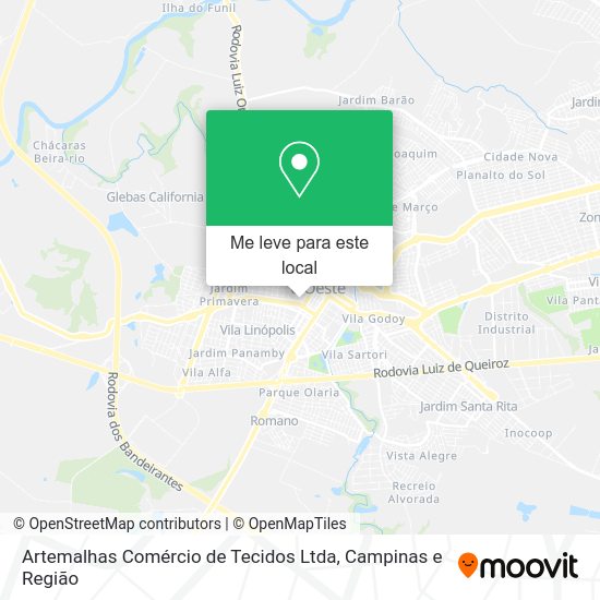 Artemalhas Comércio de Tecidos Ltda mapa