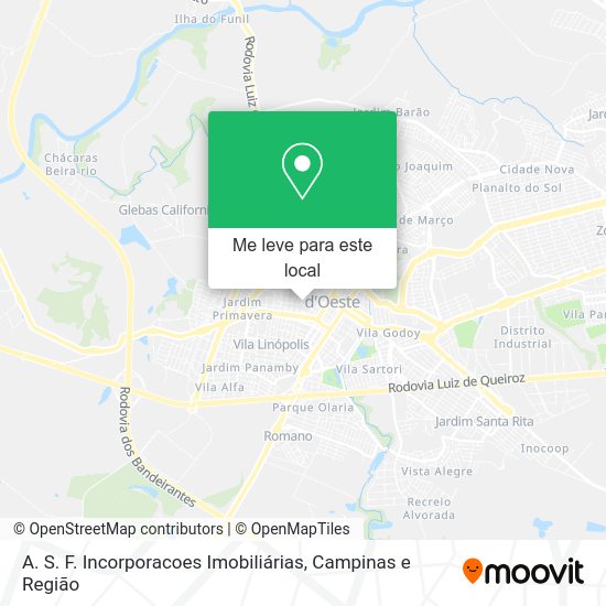 A. S. F. Incorporacoes Imobiliárias mapa
