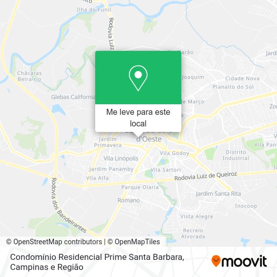 Condomínio Residencial Prime Santa Barbara mapa