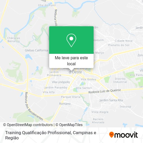 Training Qualificação Profissional mapa