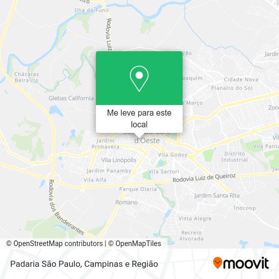 Padaria São Paulo mapa