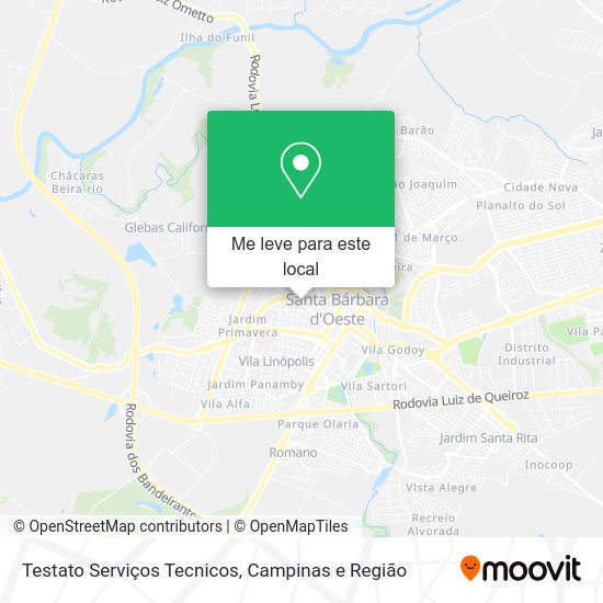 Testato Serviços Tecnicos mapa