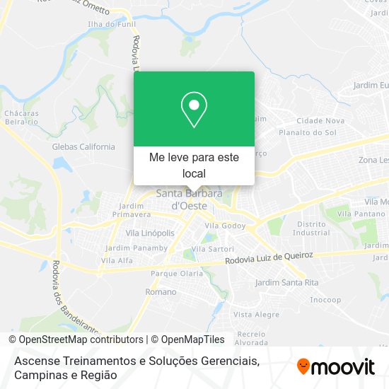 Ascense Treinamentos e Soluções Gerenciais mapa