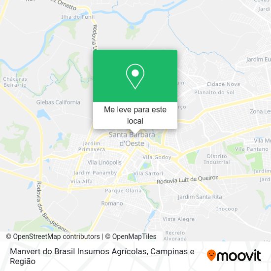 Manvert do Brasil Insumos Agrícolas mapa