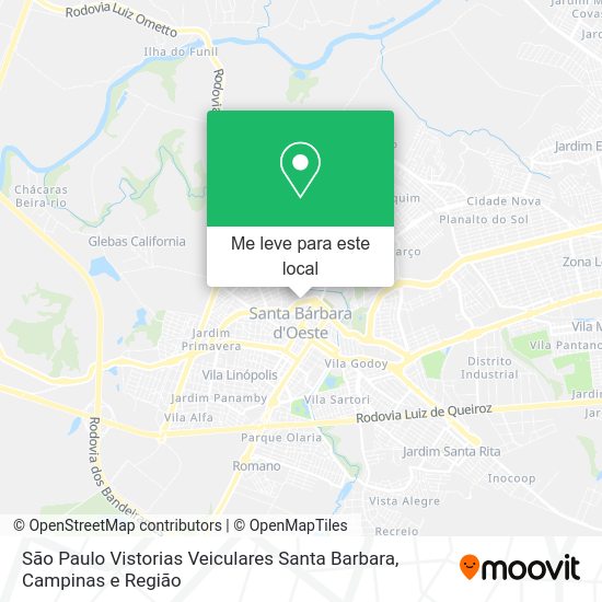 São Paulo Vistorias Veiculares Santa Barbara mapa