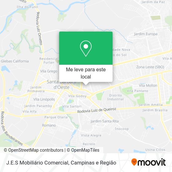 J.E.S Mobiliário Comercial mapa
