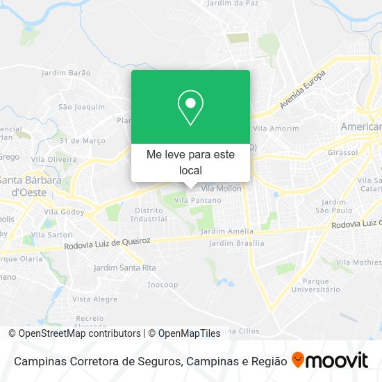 Campinas Corretora de Seguros mapa