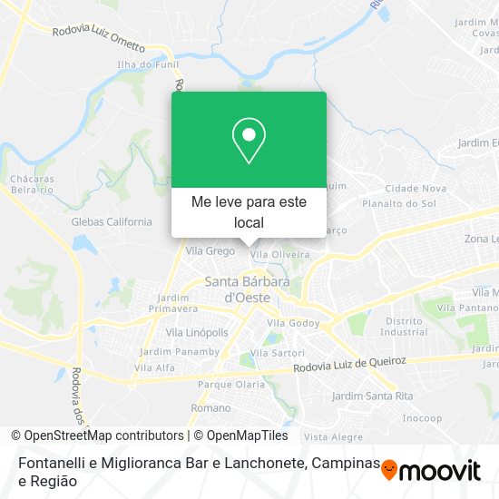 Fontanelli e Miglioranca Bar e Lanchonete mapa