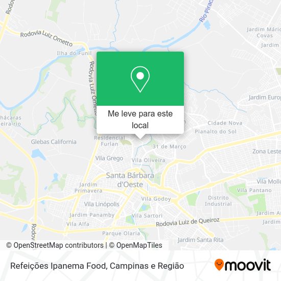 Refeições Ipanema Food mapa
