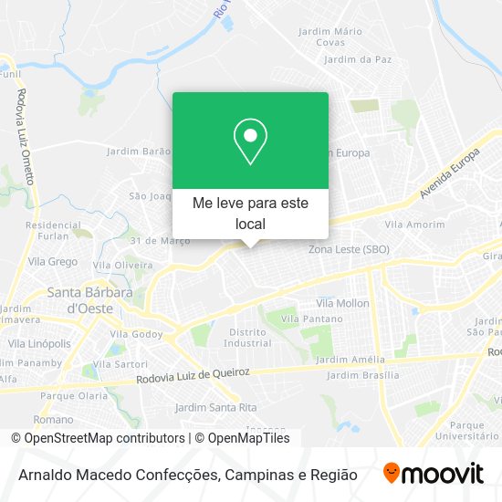 Arnaldo Macedo Confecções mapa