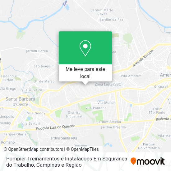 Pompier Treinamentos e Instalacoes Em Segurança do Trabalho mapa