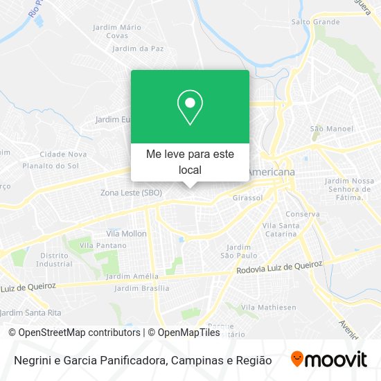 Negrini e Garcia Panificadora mapa