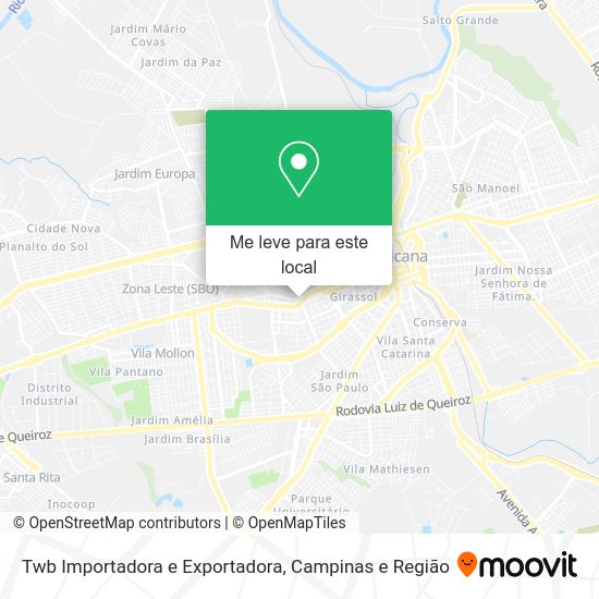 Twb Importadora e Exportadora mapa