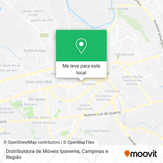 Distribuidora de Móveis Ipanema mapa