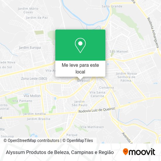 Alyssum Produtos de Beleza mapa