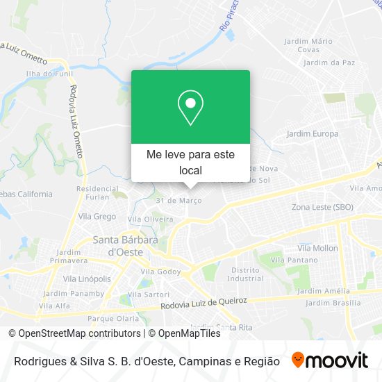 Rodrigues & Silva S. B. d'Oeste mapa