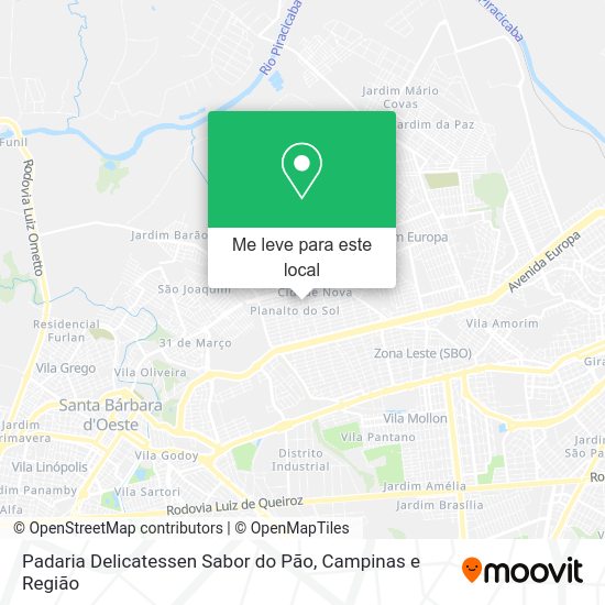 Padaria Delicatessen Sabor do Pão mapa