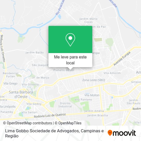 Lima Gobbo Sociedade de Advogados mapa