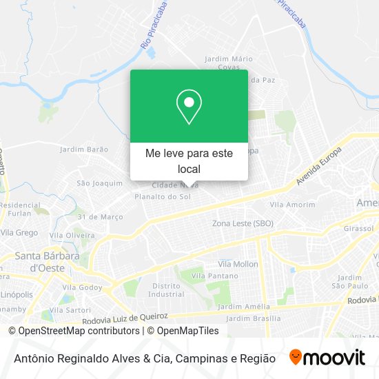 Antônio Reginaldo Alves & Cia mapa