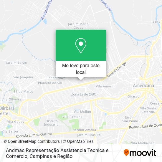 Andmac Representação Assistencia Tecnica e Comercio mapa