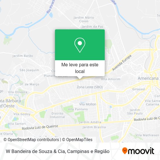 W Bandeira de Souza & Cia mapa