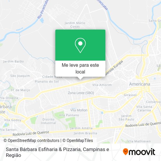 Santa Bárbara Esfiharia & Pizzaria mapa