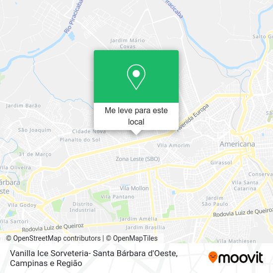 Vanilla Ice Sorveteria- Santa Bárbara d'Oeste mapa