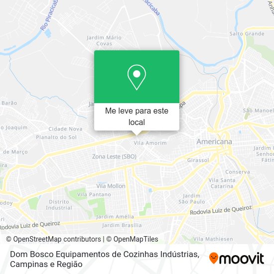 Dom Bosco Equipamentos de Cozinhas Indústrias mapa