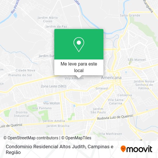 Condomínio Residencial Altos Judith mapa