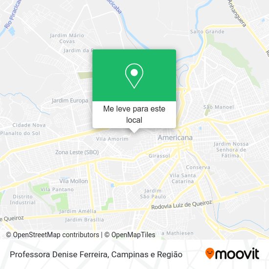 Professora Denise Ferreira mapa