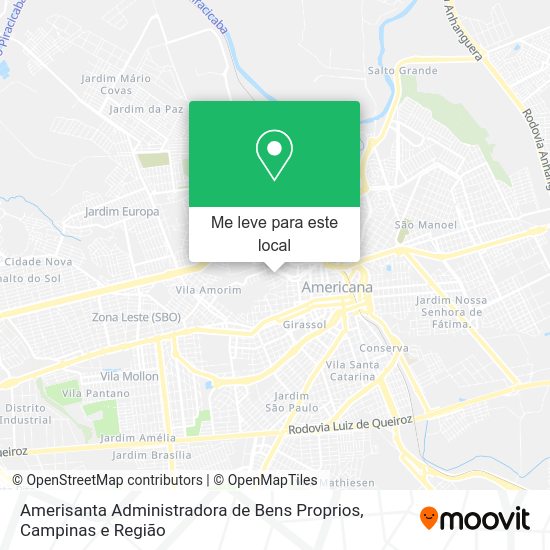 Amerisanta Administradora de Bens Proprios mapa