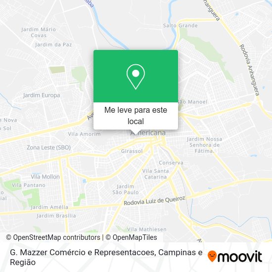 G. Mazzer Comércio e Representacoes mapa