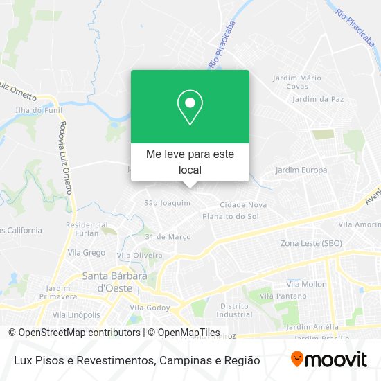 Lux Pisos e Revestimentos mapa