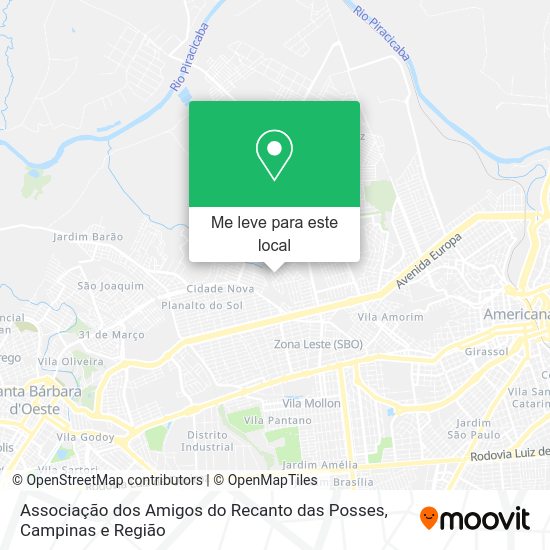 Associação dos Amigos do Recanto das Posses mapa