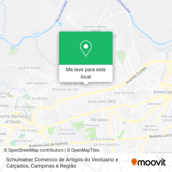 Schumaher Comercio de Artigos do Vestuario e Calçados mapa