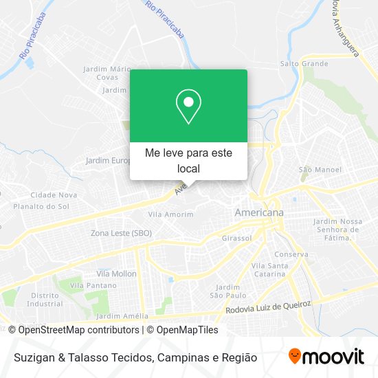 Suzigan & Talasso Tecidos mapa