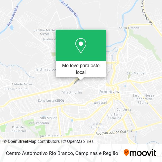 Centro Automotivo Rio Branco mapa