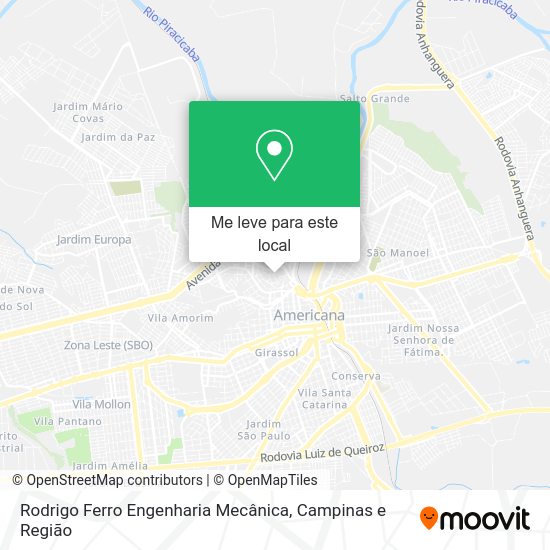 Rodrigo Ferro Engenharia Mecânica mapa