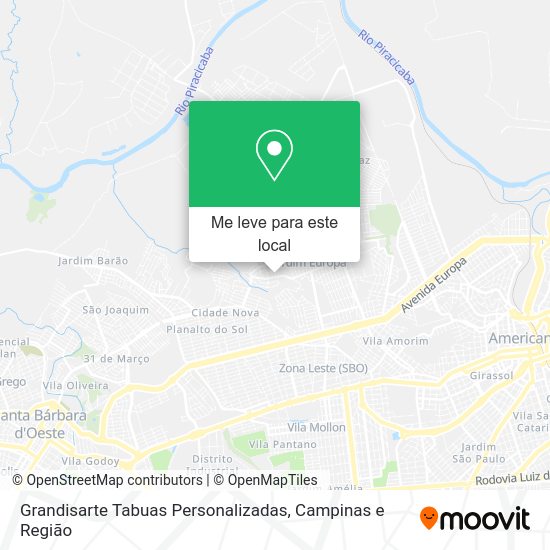 Grandisarte Tabuas Personalizadas mapa