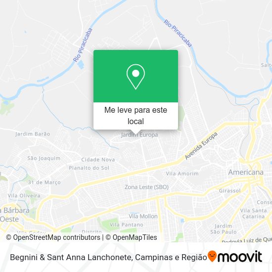 Begnini & Sant Anna Lanchonete mapa
