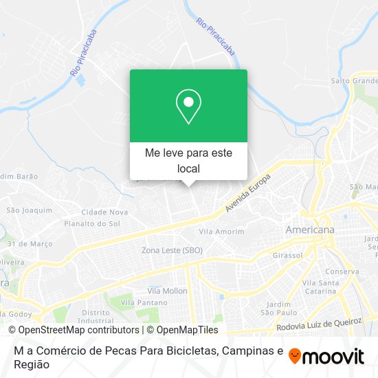 M a Comércio de Pecas Para Bicicletas mapa