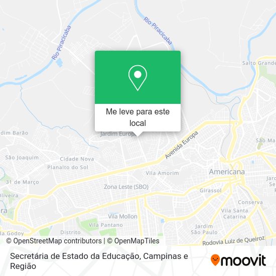 Secretária de Estado da Educação mapa